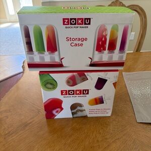Zoku Quick Pop Maker with Storage Case Makes Popsicles in minutes. New in box